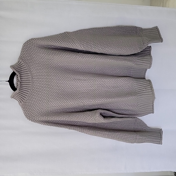 Turtleneck Batwing Sleeve Loose Oversized Chunky Knitted Pullover Sweater Jumper - Picture 6 of 8